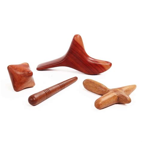 Set De 4 Outils De Massage En Bois Massage Factory