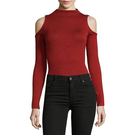 Bailey Cold Shoulder Bodysuit Liked On Polyvore Featuring