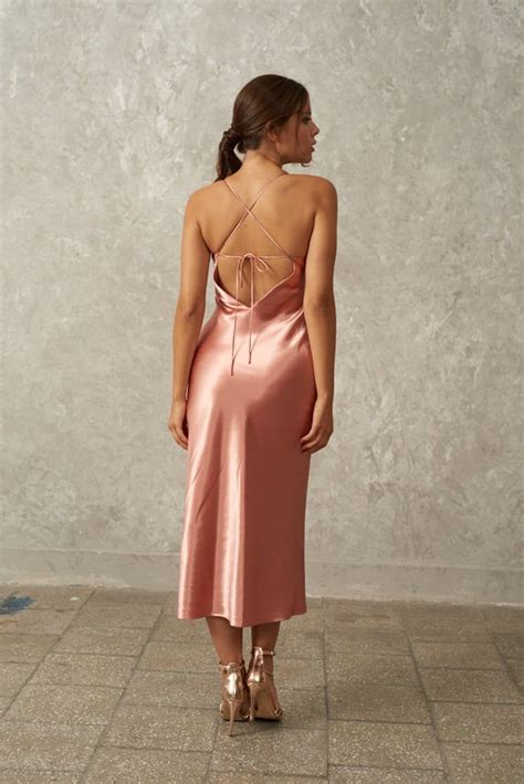 Silk Bridesmaid Dress Blush Pink Dress Camisole Dress Etsy In 2021