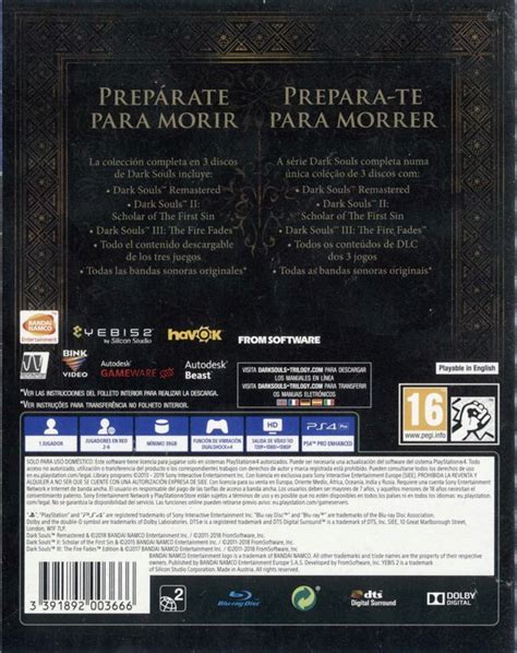 Dark Souls Trilogy Cover Or Packaging Material Mobygames