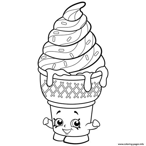 print sweet ice cream dream shopkins season  coloring pages desserts pinterest shopkins