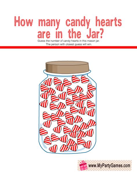 Free Printable Guess How Many Sweets In The Jar Template