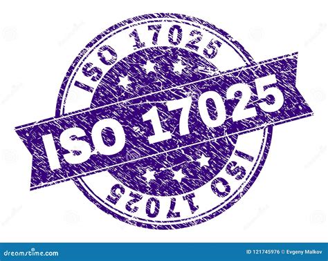 Scratched Textured Iso 17025 Stamp Seal Stock Vector Illustration Of