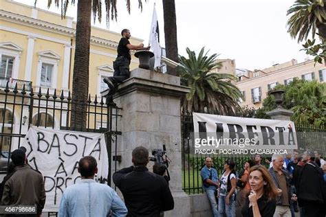 A Corsican Nationalist Militant Sets Up A Corsican Flag On Corsicas News Photo Getty Images