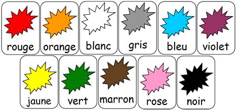 Vocabulaire les couleurs en français Vocabulaire les couleurs en français French Language