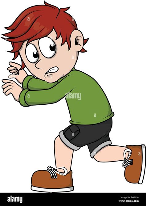 Boy Scared Cartoon Illustration Stock Vector Image And Art