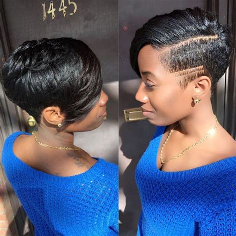 60 Great Short Hairstyles For Black Women Side Part Haircut Hair