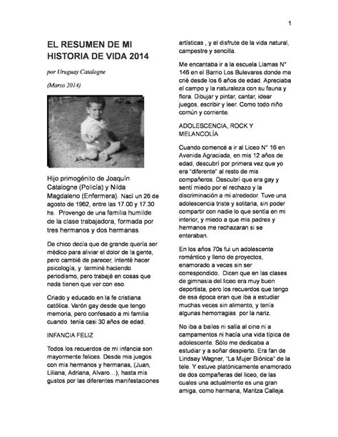 El Resumen De Mi Historia De Vida 2014 Uruguay Catalogne By Uruguay Salvador Catalogne