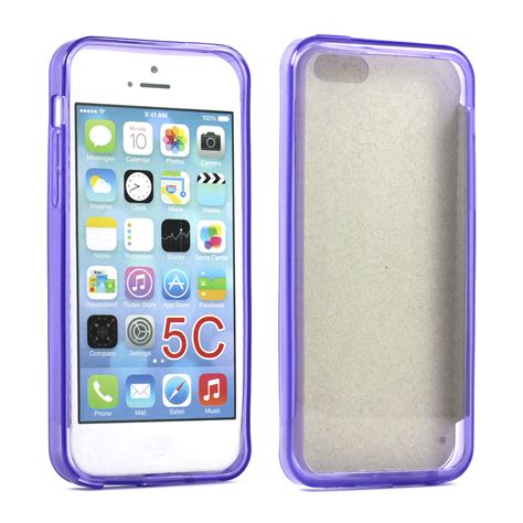 Wholesale Apple Iphone 5c Crystal Clear Hybrid Case Purple Clear