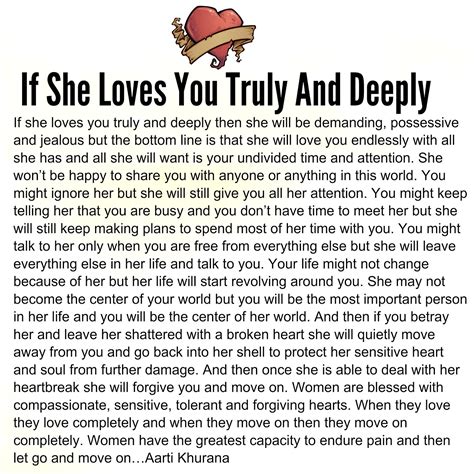 Awesome Quotes If She Loves You Truly And Deeply