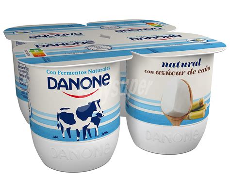 Danone Yogur natural azucarado con fermentos naturales y azúcar de caña