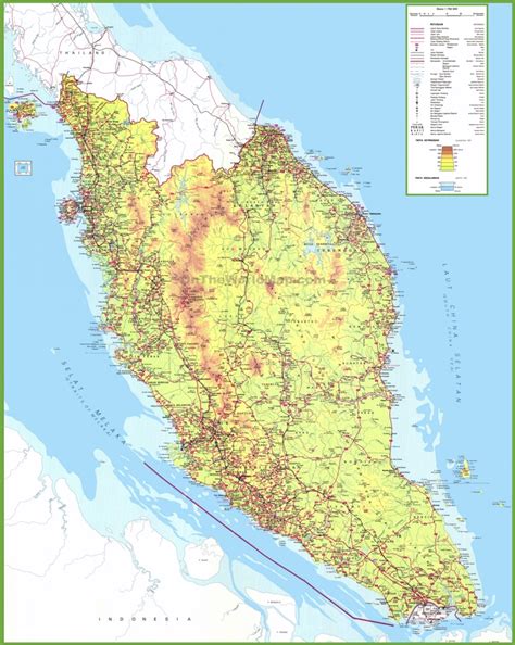 Large Detailed Map Of West Malaysia 5460 Hot Sex Picture