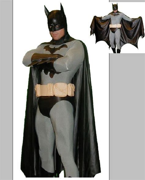 Gray Batman Lycra Spandex Zentai Sexy Suit Original Full Body Costumes