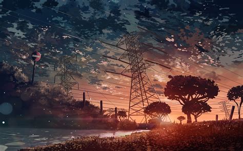 Anime Scenery Sunset 4k 112 Wallpaper