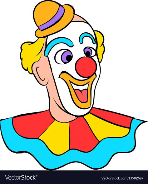 Face Clown Icon Cartoon Royalty Free Vector Image