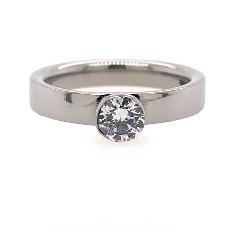 Titanium Cubic Zirconia Ring Made You Look Jewellery Custom Jewellery Toronto