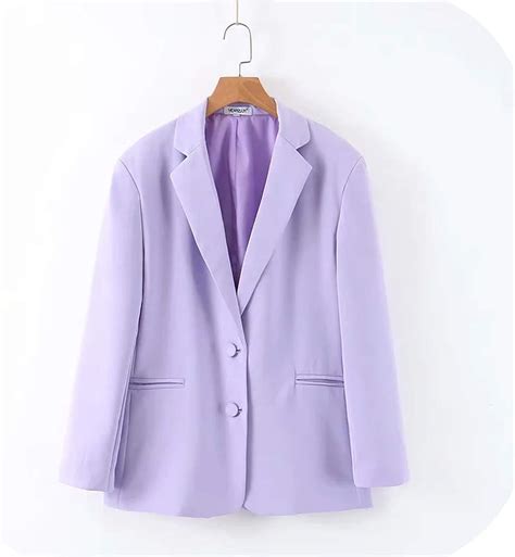 See Something Vintage Solid Purple Oversize Blazer Blazer Women Blazer