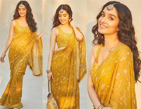 Shraddha Kapoor Looked Bright As Sunshine In Her Popping Yellow Saree Artofit