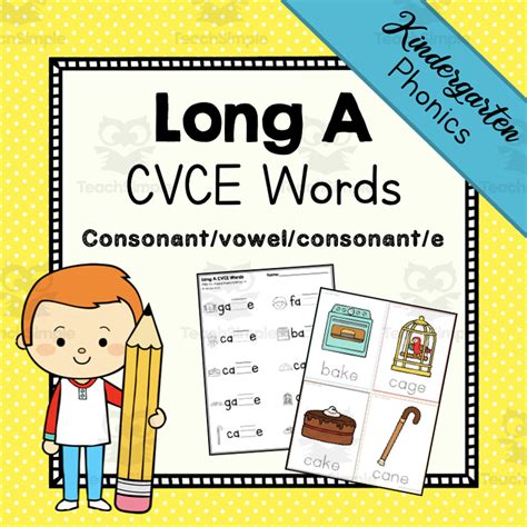 Long A Cvce Words Phonics Packet By Teach Simple