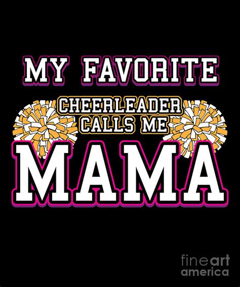 Cheerleader Mom T My Favorite Cheerleader Calls Me Mama Design For Mothers Of Cheerleaders