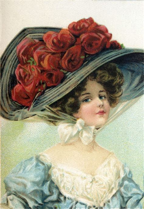 Your ticket confirmation # is located under the. Victorian Hat Lady Image - The Graphics Fairy