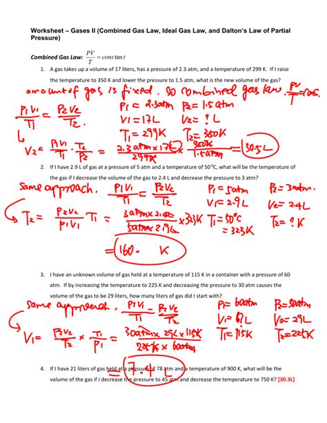 Maybe you would like to learn more about one of these? Combined Gas Law Worksheet Answer Key — db-excel.com