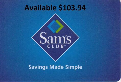 Walmart Sams Club T Card Or In Store Credit Or Online 10394 Free