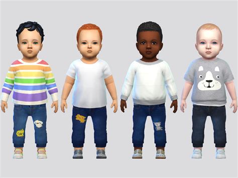The Sims Resource Infant Patch Jeans Sims Baby Sims 4 Toddler Sims