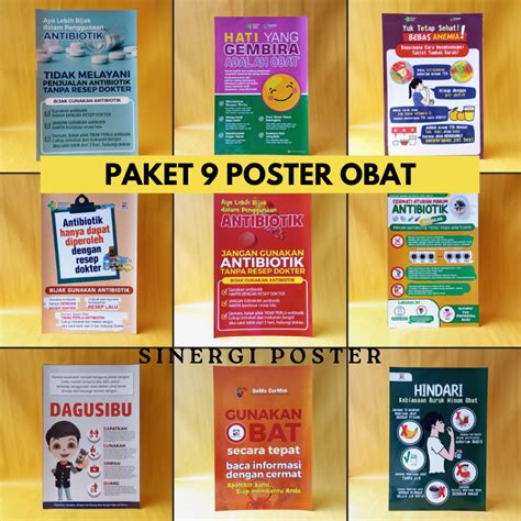 Jual Paket Poster Paket 9 Poster Tema Obat Poster Farmasi Poster