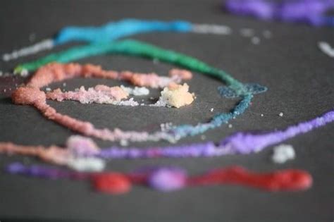 Salt Glue And Watercolour Writing Activity For Preschoolers Art