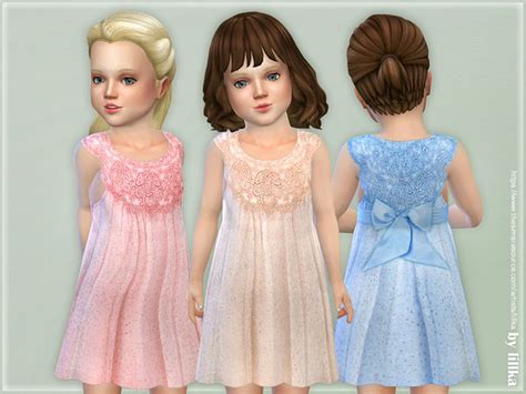 Estella Dress For Toddler Girls By Lillka At Tsr Sims