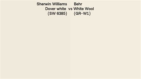 Sherwin Williams Dover White Sw 6385 Vs Behr White Wool Gr W1 Side