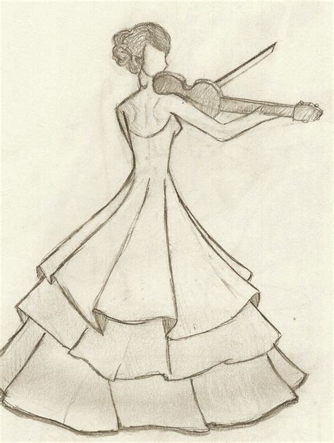 Easy Violin Pencil Drawing Take Down Corners Line Sizes And Observe