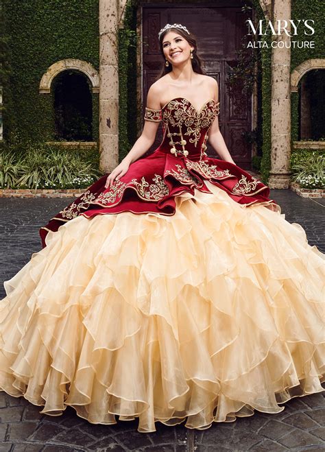 Quinceanera Couture Dresses | Style - MQ3037 in Navy/Gold, Burgundy ...