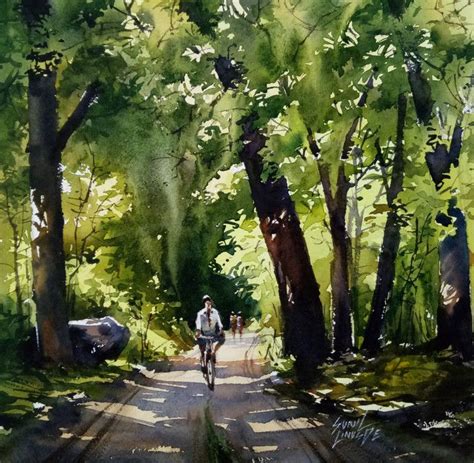 Untitled By Sunil Linus De Impressionism Painting Watercolor On Paper