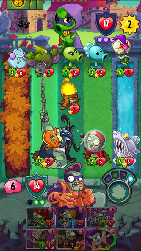 Collect your deck of cards with the most powerful plants or zombies and win in a duel with the enemy. Plants vs. Zombies™ Heroes para iPhone - Descargar