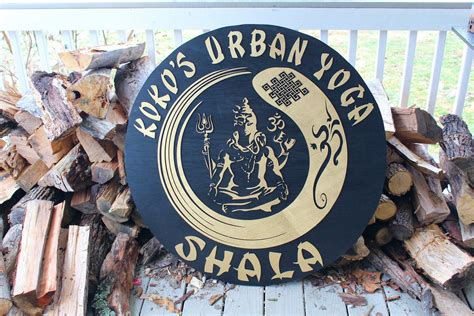 Large Round Business Commercial Entrance Sign Lord Shiva Health And