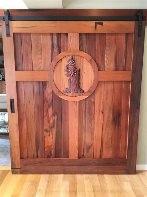 13 A Custom Reclaimed Redwood Sliding Door Wooden Sliding Doors