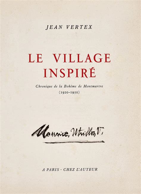 Sold Price Utrillo Maurice Jean Vertex Le Village Inspiré