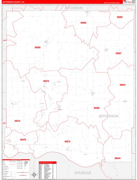 Jefferson County Ks Zip Code Maps Red Line