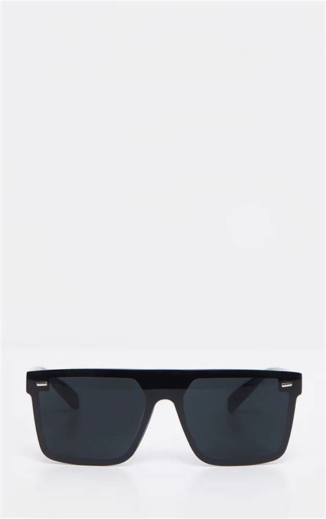 black oversized fade lens sunglasses prettylittlething