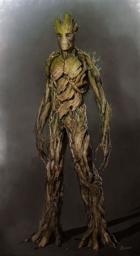 Groot Concept Art From Guardians Of The Galaxy1 Marvel Comics Art