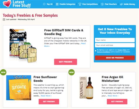 30 Best Freebie Sites To Find Free Stuff Every Day Cashback Collette