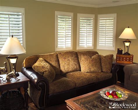 Plantation Shutters In The Living Room Contemporary Houston By