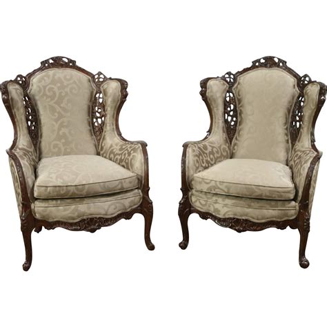 Download the chair, furniture png on freepngimg for free. Pair of Carved Music Room Wing Chairs with Figures, 1940 ...