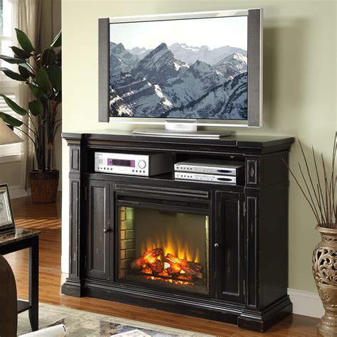 Electric fireplace tv stand flame media entertainment center from media center with fireplace timber fireplaces have a distinctive feeling. Legends Furniture ZMAN-1900 Manchester 58" Fireplace Media ...