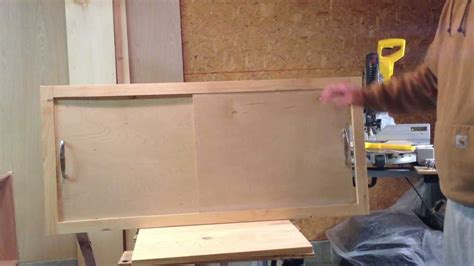 Then make your doors with pegboard inserts as per instructions in the video and attach them to your wall unit with these double sided hinges. How to make a sliding cabinet faceplate and door - YouTube