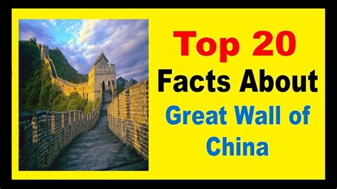 Great Wall Of China Facts Youtube