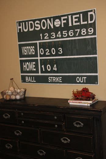 That Village House Kids Rooms Baseball Scoreboard Baseball Room