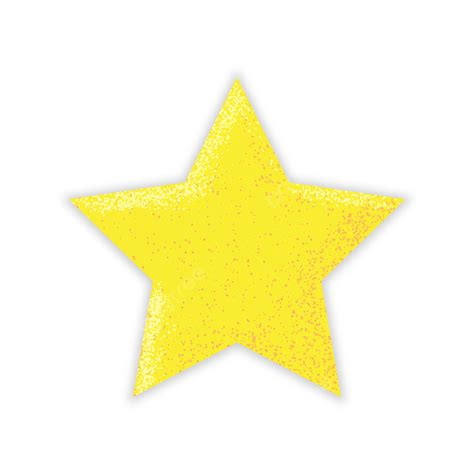 Gambar Ilustrasi Bintang Kuning Dengan Tekstur Butiran Kuning Bintang